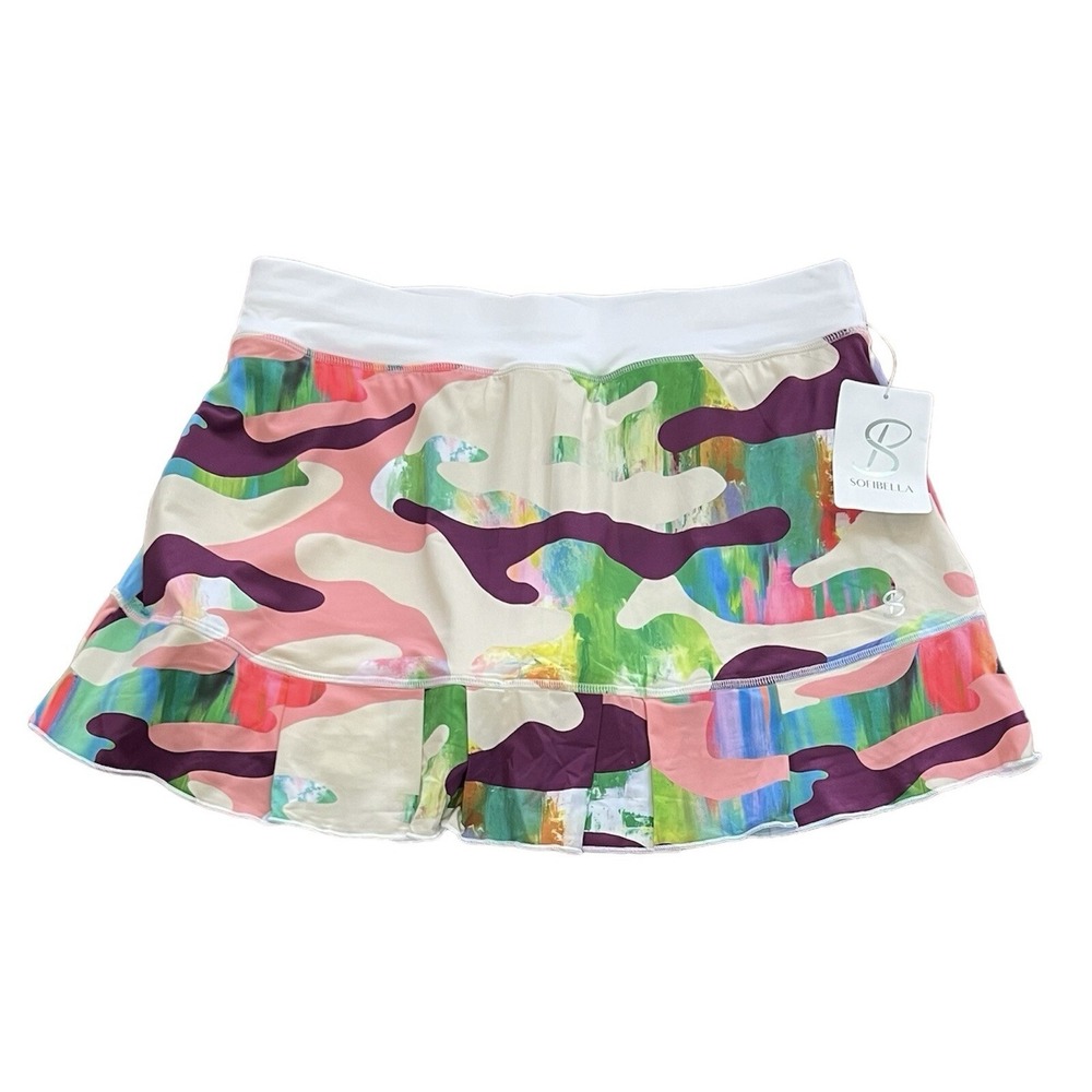 Sofibella Skirt Skort Colorful Watercolor Tie Dye‎ Brushstrokes FTY Women's XL